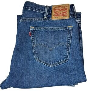 Levi Strauss 505 Men's‎ Jeans W40 L30 Blue Straight Fit Denim Medium Wash